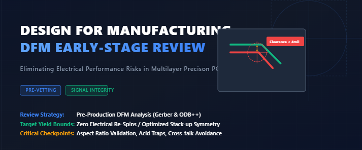 Blog perusahaan terbaru tentang Desain untuk Manufaktur: Mengurangi Risiko Listrik di PCB Multilayer melalui Umpan Balik DFM di Tahap Awal