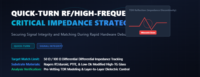 Blog perusahaan terbaru tentang Integritas Sinyal: Strategi Pencocokan Impedansi Kritis untuk PCB Frekuensi Tinggi Turn-Quick Selama Debugging