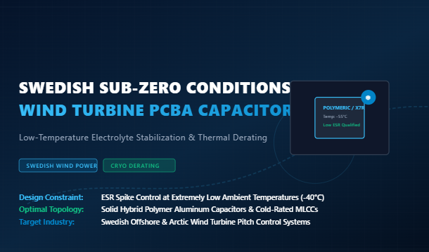 Blog perusahaan terbaru tentang Navigating Swedish Sub-Zero Conditions: Capacitor Selection and Thermal Derating for Wind Turbine PCBA