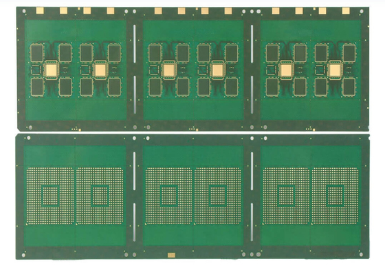 Multilayer IC Substrate PCB Board PCB Tegas Buta Vias Emas Lembut