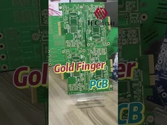 Gold Finger High Frequency PCB Board RIGID PCB OEM Untuk Komunikasi Modul